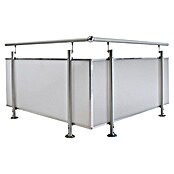 Treba Frewa Geländerset AF4 (Bodenmontage, Aluminium, Material Füllung: Acrylglas satiniert, Länge: 1.500 mm)
