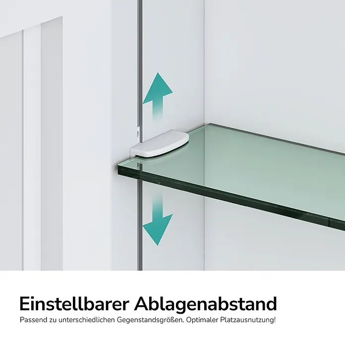 Emke Spiegelschrank Nexus - Aluminium, Weiß