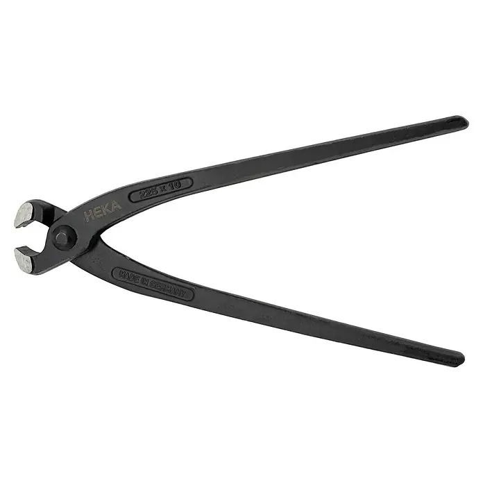 Heka Rabitzzange - Länge: 225 mm, Schwarz - Schwarze HEKA Kneifzange, Größe 225x10, mit glänzenden Metallbacken, Made in Germany.
