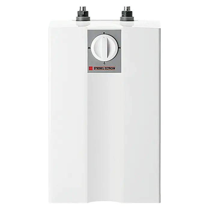 Stiebel Eltron Warmwasserspeicher UFP 5 T - 5 l, 2.000 W, Temperaturbereich: 35 °C - 85 °C, Untertischmontage - Stiebel Eltron Kleinspeicher E-Kleinspeicher SNU 5 S mit Temperaturregler und Anschlüssen für die Installation im Haus.