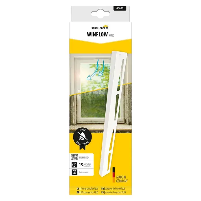 Schellenberg Fensterlüfter Plus Einzelpack - Weiß, 1 Stk. - Vorderansicht