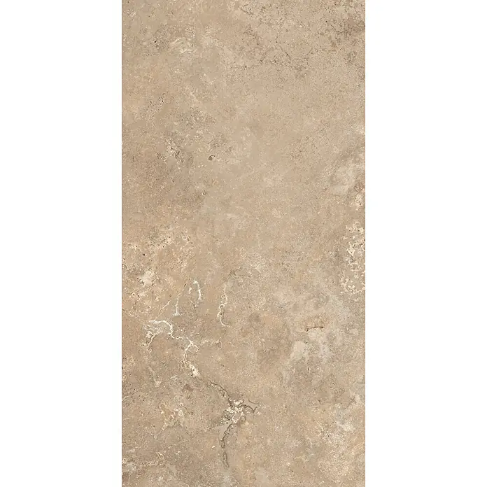 Feinsteinzeugfliese CREMA TRAVERTINO – 60 x 120 cm, Travertinoptik, Mat - 