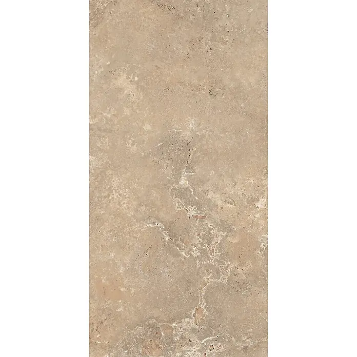 Feinsteinzeugfliese CREMA TRAVERTINO – 60 x 120 cm, Travertinoptik, Mat - 