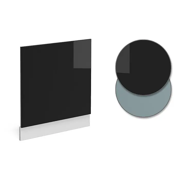 Vicco Frontblende R-Line, Schwarz Hochglanz, 60 cm - 