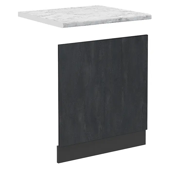 Vicco Frontblende R-Line, Schwarz Beton, 60 cm - 