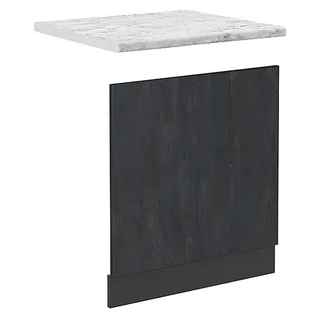 Vicco Frontblende R-Line, Schwarz Beton, 60 cm