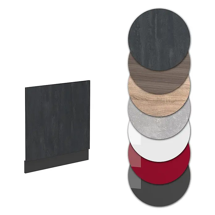 Vicco Frontblende R-Line, Schwarz Beton, 60 cm - 