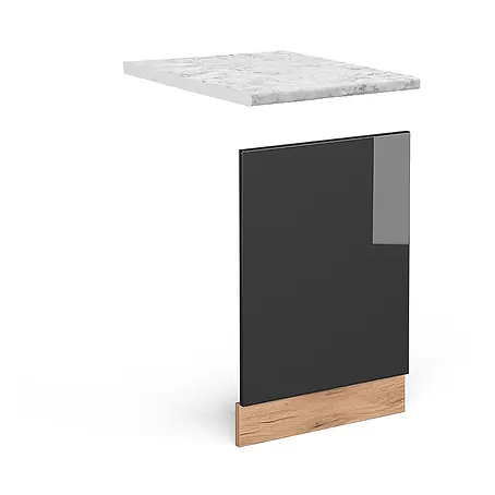 Vicco Frontblende R-Line, Anthrazit Hochglanz, 45 cm