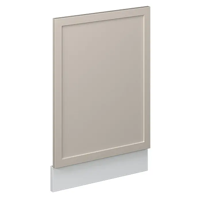 Frontblende Fame-Line 45 cm GrauBeige Art.-Nr. 49927 -  - Helle beige Küchenfront mit vertieftem Mittelteil und hellgrauem Sockel. Für Küche oder Möbel.