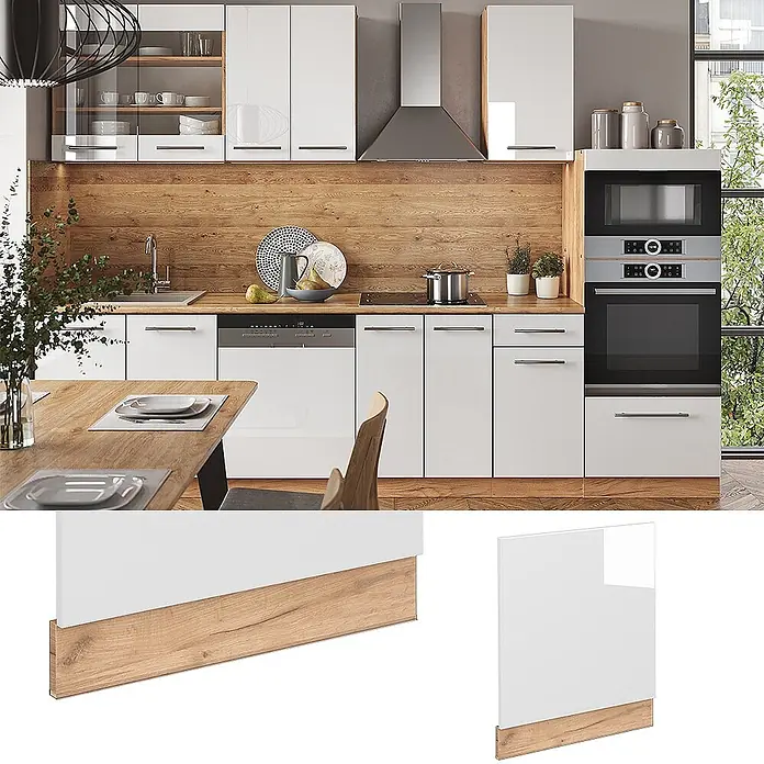 Vicco Frontblende Fame-Line, Weiß Hochglanz, 60 cm - 