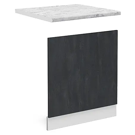 Vicco Frontblende R-Line, Schwarz Beton, 60 cm