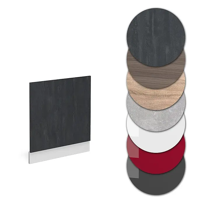 Vicco Frontblende R-Line, Schwarz Beton, 60 cm - 