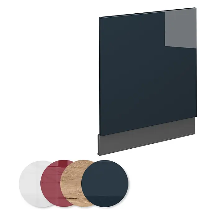 Vicco Frontblende Fame-Line, Dunkelblau Hochglanz, 60 cm - 
