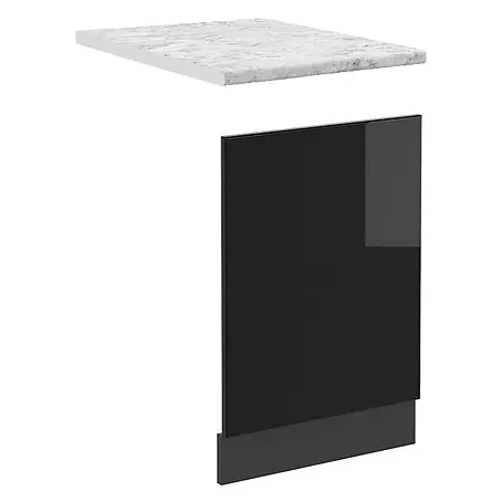 Vicco Frontblende R-Line, Schwarz Hochglanz, 45 cm