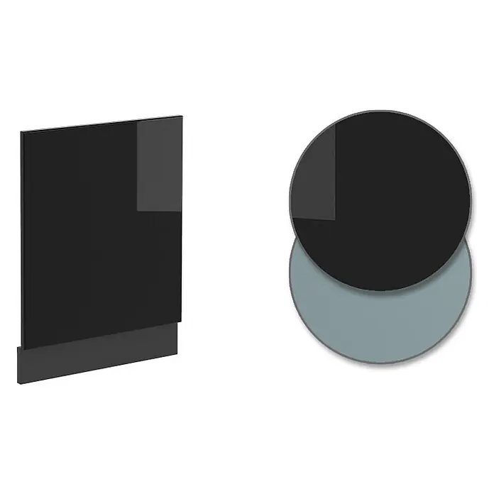 Vicco Frontblende R-Line, Schwarz Hochglanz, 45 cm - 