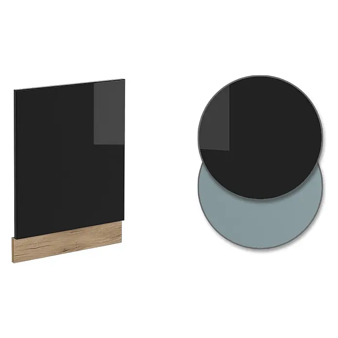 Vicco Frontblende R-Line, Schwarz Hochglanz, 45 cm - 