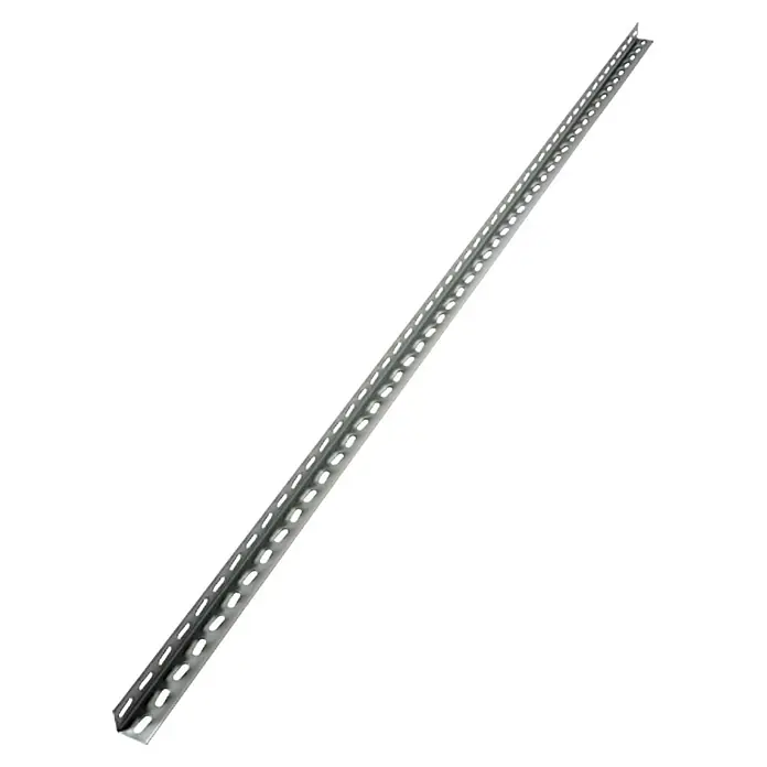 Regalux Winkelprofil - L x B x H: 4 x 4 x 200 cm, Pulverbeschichtet - Winkelprofil aus Metall mit Lochmuster. Ideal für Bau und Reparaturen, bietet Stabilität und Flexibilität bei der Montage.