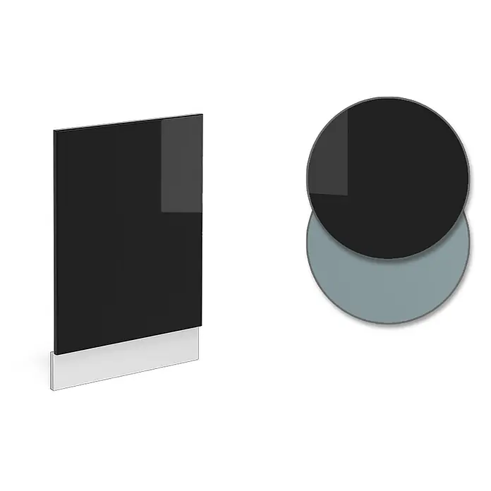 Vicco Frontblende R-Line, Schwarz Hochglanz, 45 cm - 