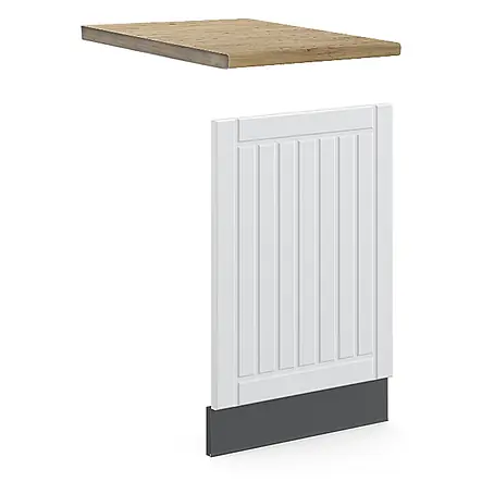 Vicco Frontblende Fame-Line, Weiß Landhaus, 45 cm