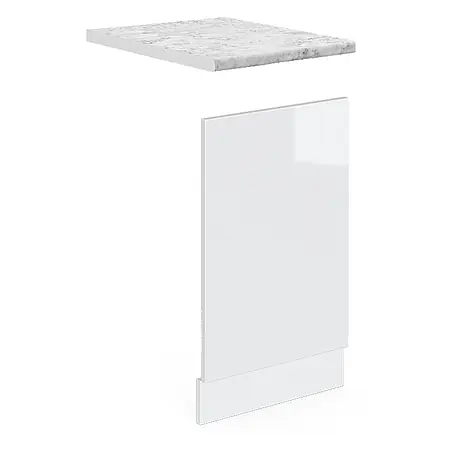Vicco Frontblende R-Line, Weiß Hochglanz, 45 cm