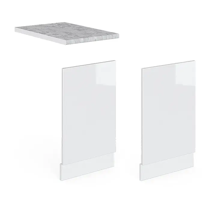 Vicco Frontblende R-Line, Weiß Hochglanz, 45 cm - 