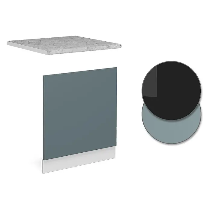 Vicco Frontblende R-Line, Blau-Grau, 60 cm - 
