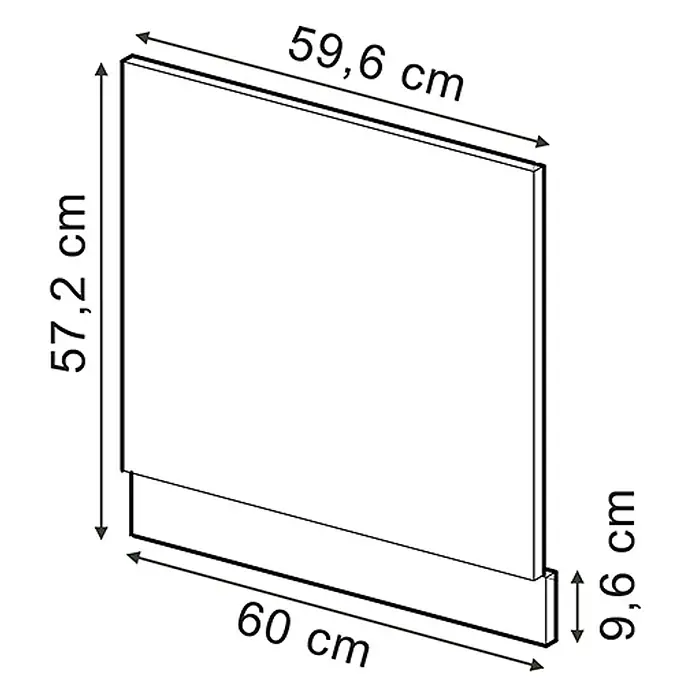 Vicco Frontblende R-Line, Beton, 60 cm - 