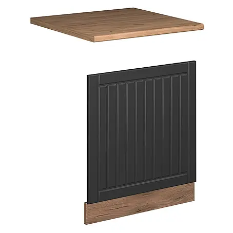 Vicco Frontblende Fame-Line, Dunkelgrau/Goldkraft Eiche, 60 cm