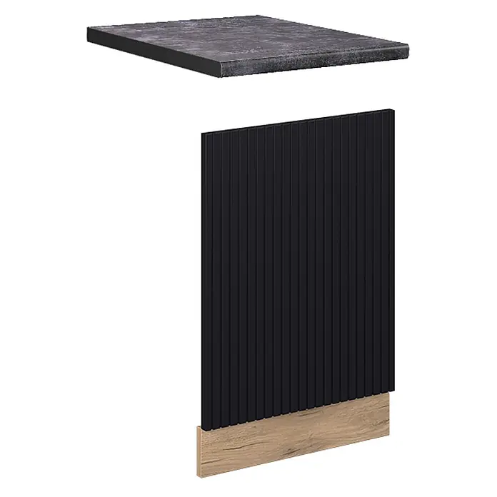 Vicco Frontblende Fame-Line, Schwarz gestreift, 45 cm - 