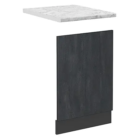 Vicco Frontblende R-Line, Schwarz Beton, 45 cm