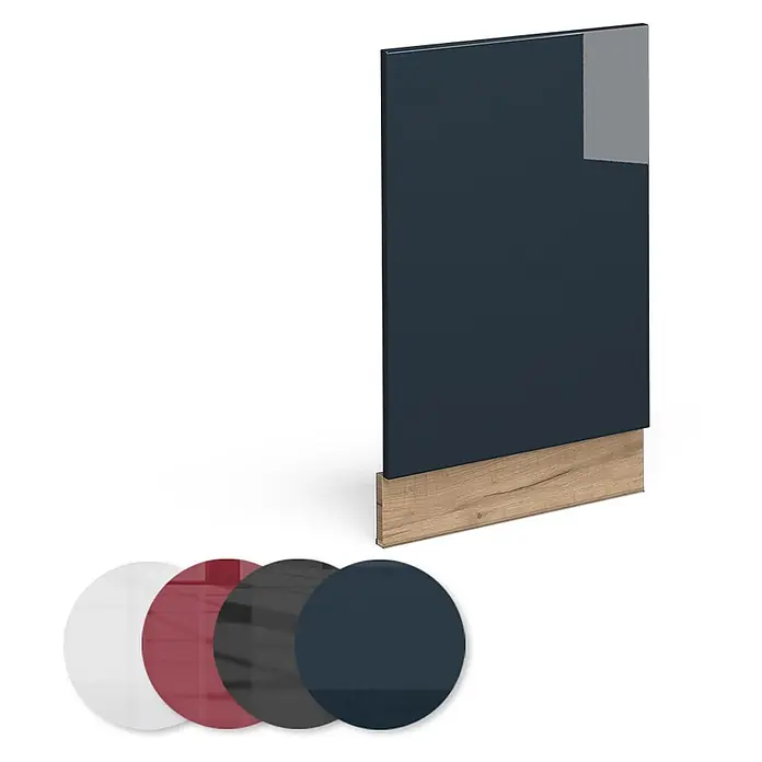 Vicco Frontblende Fame-Line, Dunkelblau Hochglanz, 45 cm - 