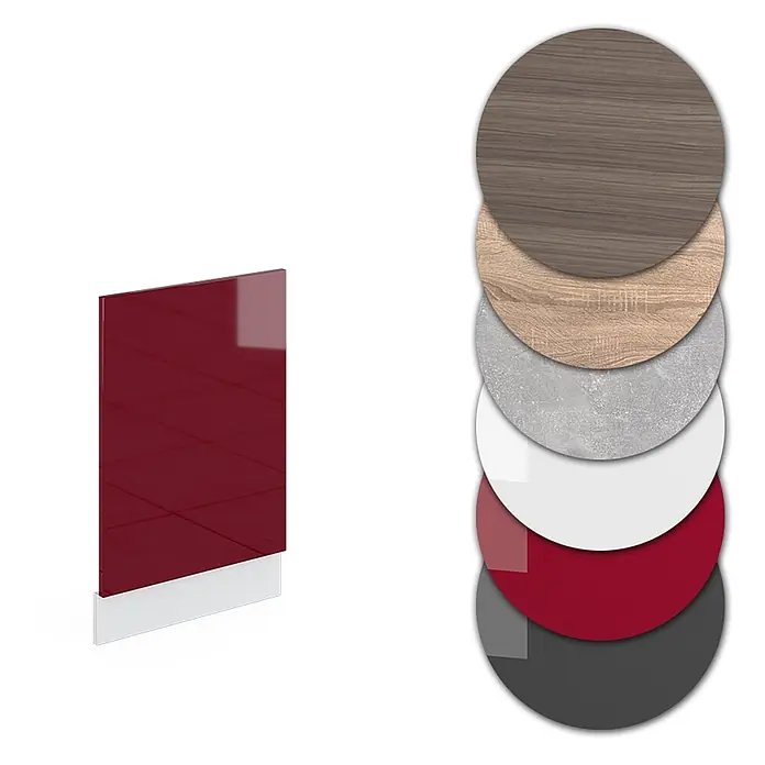 Vicco Frontblende R-Line, Rot Hochglanz, 45 cm - 