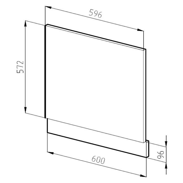 Vicco Frontblende R-Line, Beton, 60 cm - 