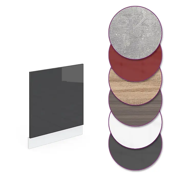 Vicco Frontblende R-Line, Anthrazit Hochglanz, 60 cm - 
