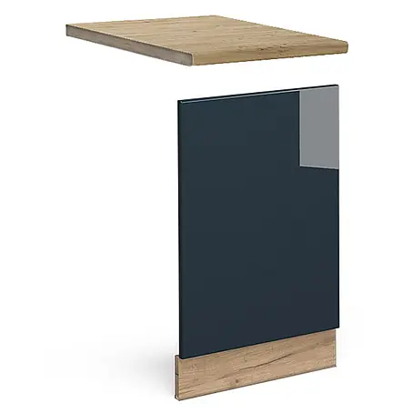 Vicco Frontblende Fame-Line, Dunkelblau Hochglanz, 45 cm