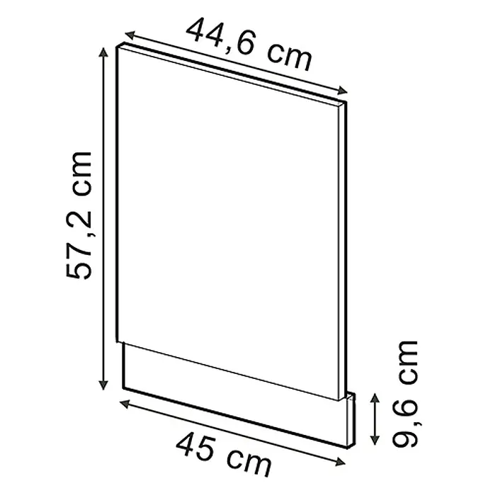 Vicco Frontblende R-Line, Beton, 45 cm - 