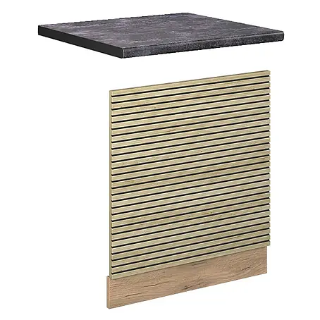 Vicco Frontblende Fame-Line, Eiche Paneel, 45 cm