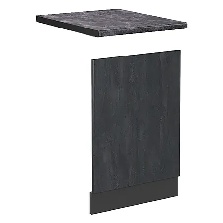 Vicco Frontblende R-Line, Schwarz Beton, 45 cm