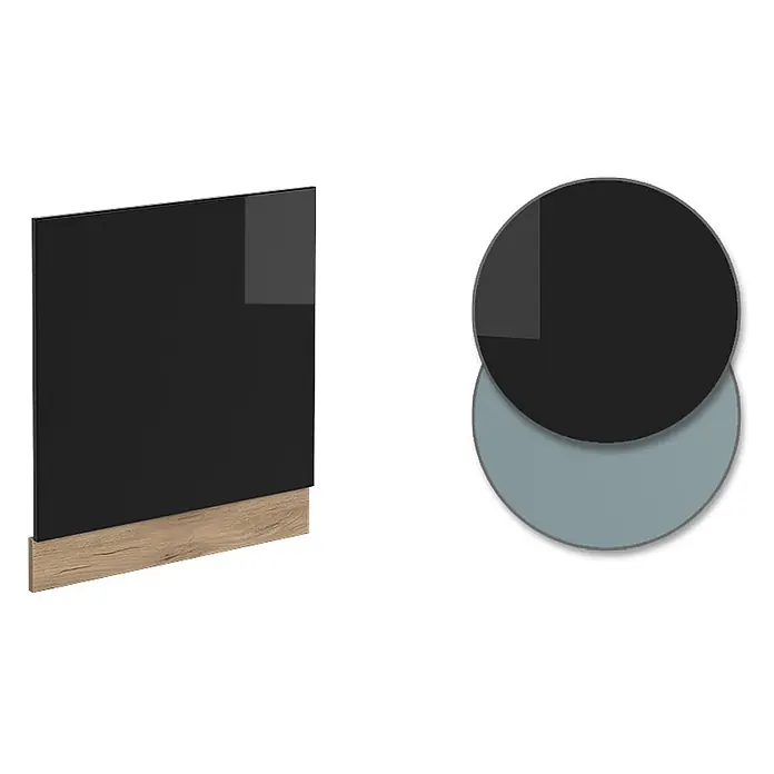 Vicco Frontblende R-Line, Schwarz Hochglanz, 60 cm - 