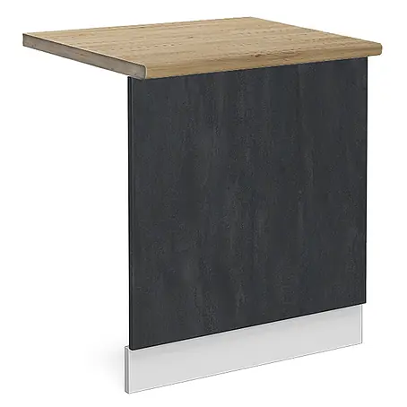 Vicco Frontblende R-Line, Schwarz Beton, 60 cm