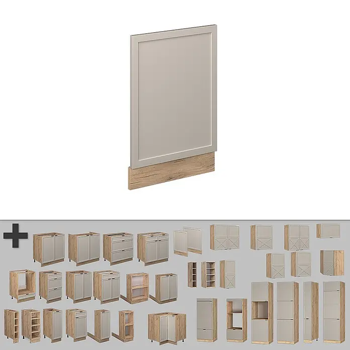 Vicco Frontblende Fame-Line, GrauBeige, 45 cm - 