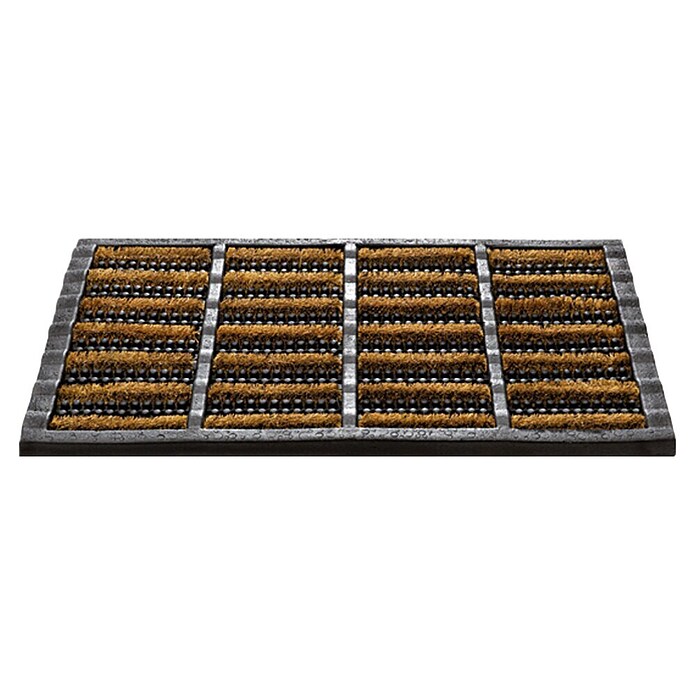 Deurmat Mudbuster (Materiaalmix, Zwart/Naturel, 60 x 40 cm, 70% Kokosnoot, 30% Rubber)