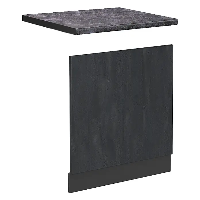 Vicco Frontblende R-Line, Schwarz Beton, 60 cm - 