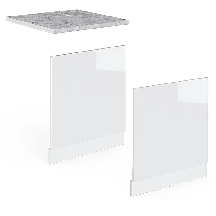 Vicco Frontblende R-Line, Weiß Hochglanz, 60 cm - 