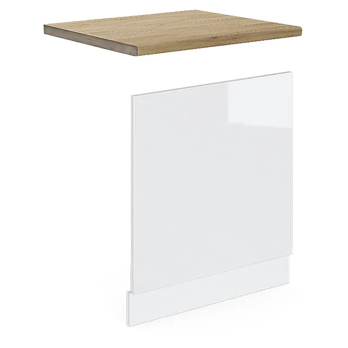 Vicco Frontblende R-Line, Weiß Hochglanz, 60 cm - 