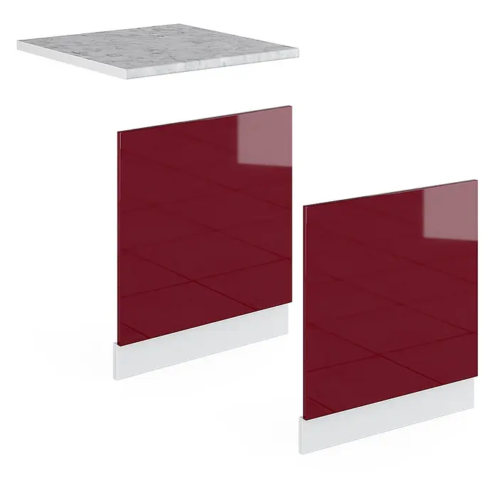 Vicco Frontblende R-Line, Rot Hochglanz, 60 cm - 