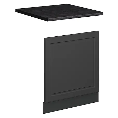 Vicco Frontblende Fame-Line, Anthrazit-Gold Landhaus/Anthrazit, 60 cm