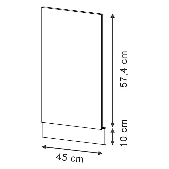 Vicco Frontblende Fame-Line, Eiche Paneel, 45 cm - 