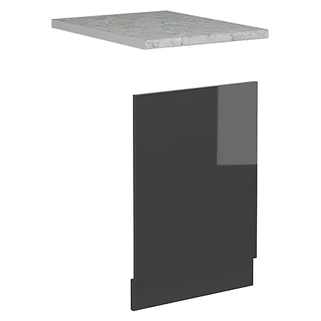 Vicco Frontblende R-Line, Anthrazit Hochglanz, 45 cm