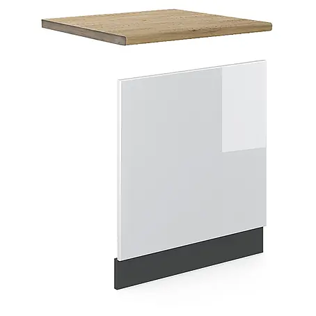 Vicco Frontblende R-Line, Weiß Hochglanz, 60 cm